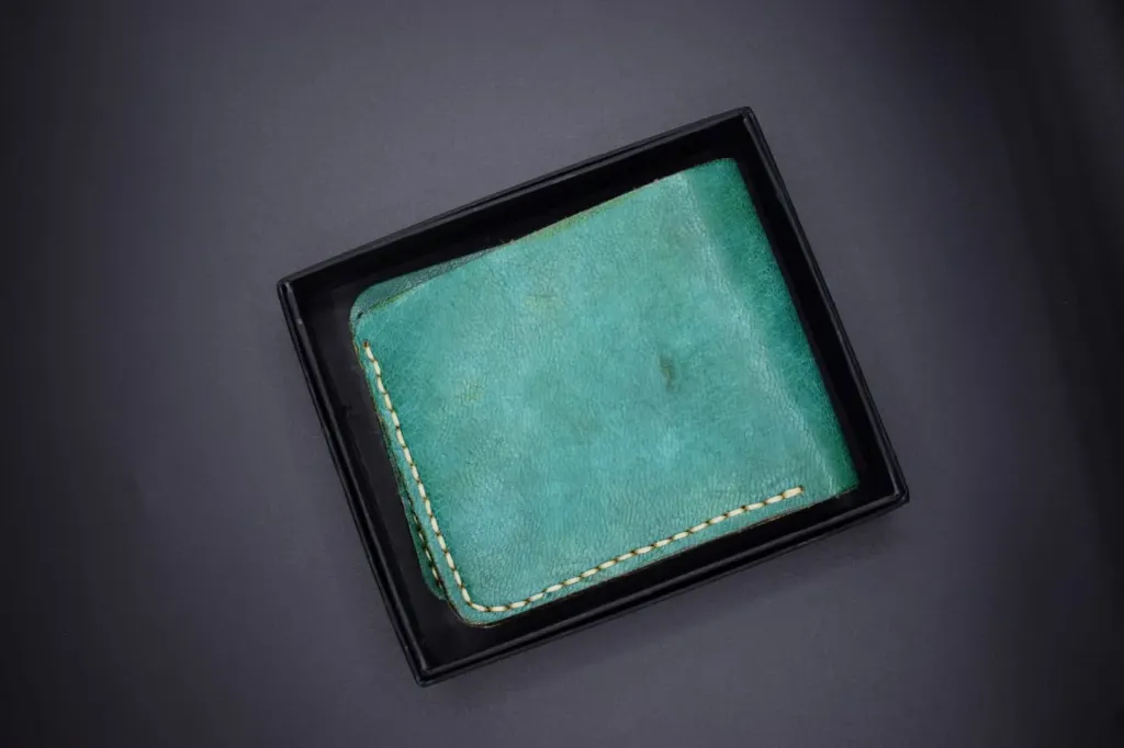 Aqua Green Handmade Wallet VFL #8