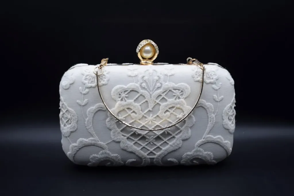 White Lace Clutch VFL #26