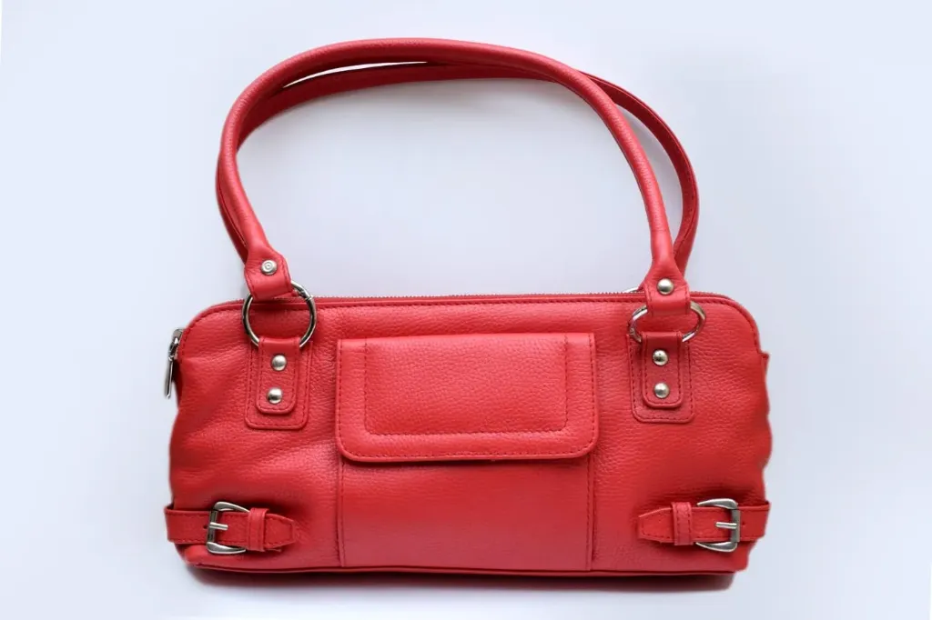 Feminine Red Leather Bag VFL #27