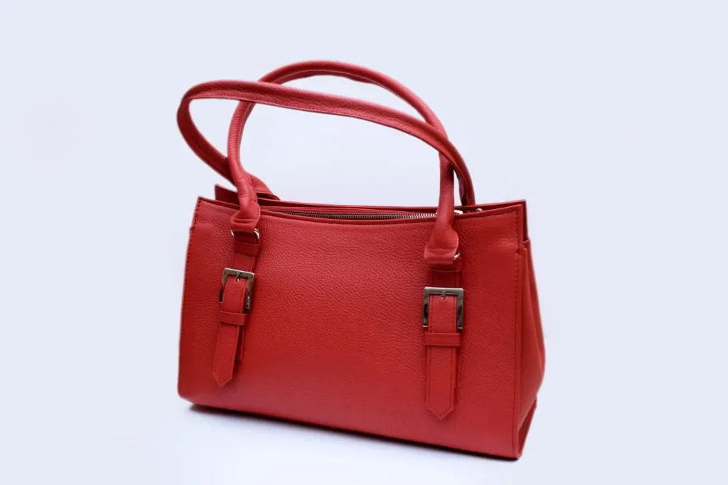 Plush Red Leather Bag VFL #29